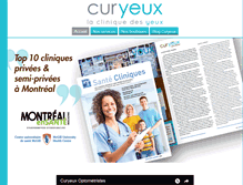 Tablet Screenshot of curyeux.com